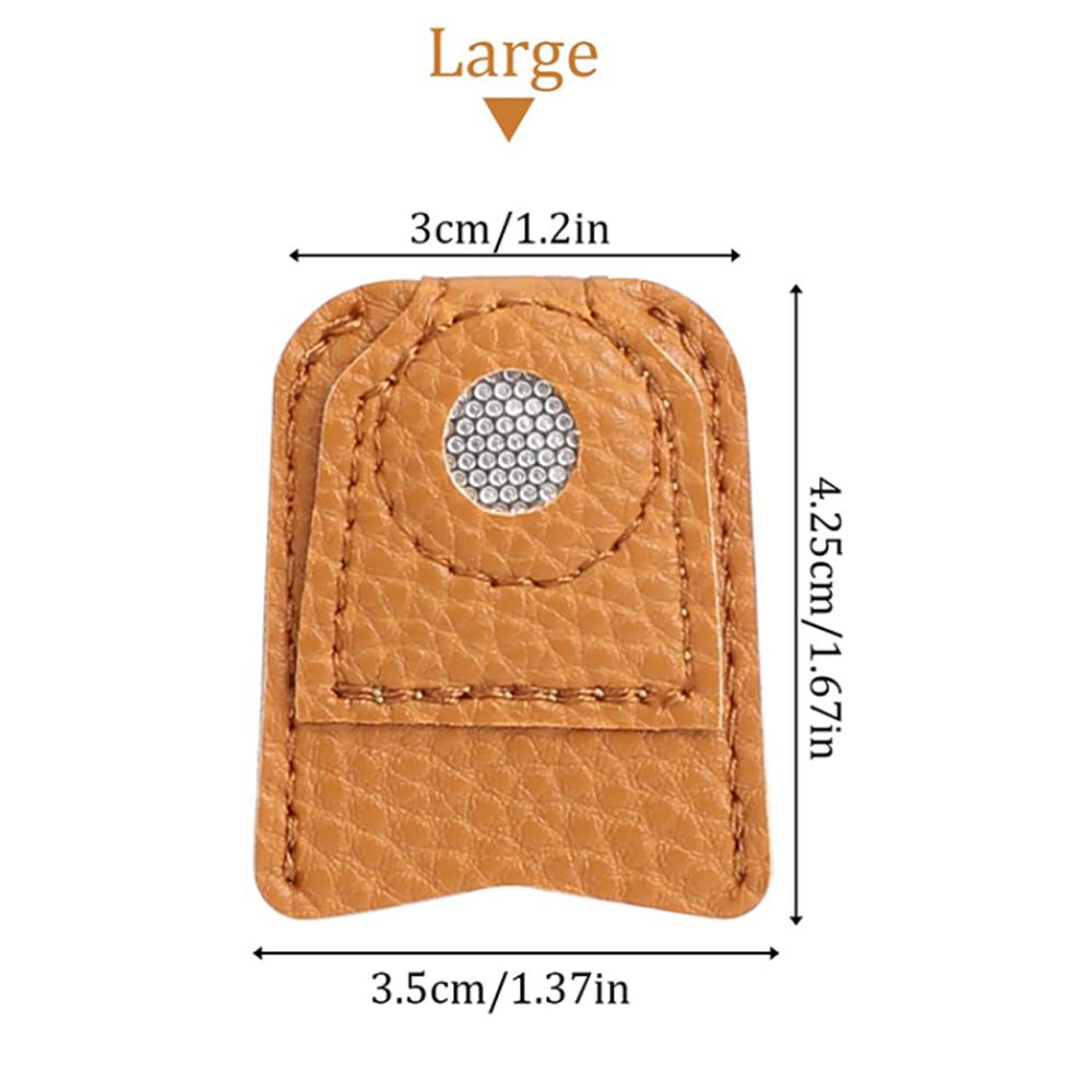Needlework Finger Cover Tip Leather Coin Thimble Quilting Sleeve Finger Protect Handmade Patchwork Sewing Tools for Household