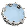 MBAT Tambourine Adjustable Tone Double Row Jingle Bells Handheld Drum Percussion Instrument 8inBlue