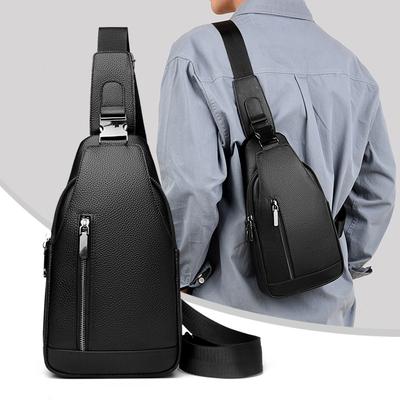 Modische Herren Brusttasche Ein-Schulter Crossbody Tasche Multifunktionale Pendel-Sport- und Freizeit Kleine Rucksack