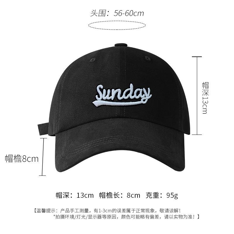High Quality Polished Big Head Letter Embroidered Baseball Cap Female Casual Couple Versatile Street Racket Trendy Cap Male