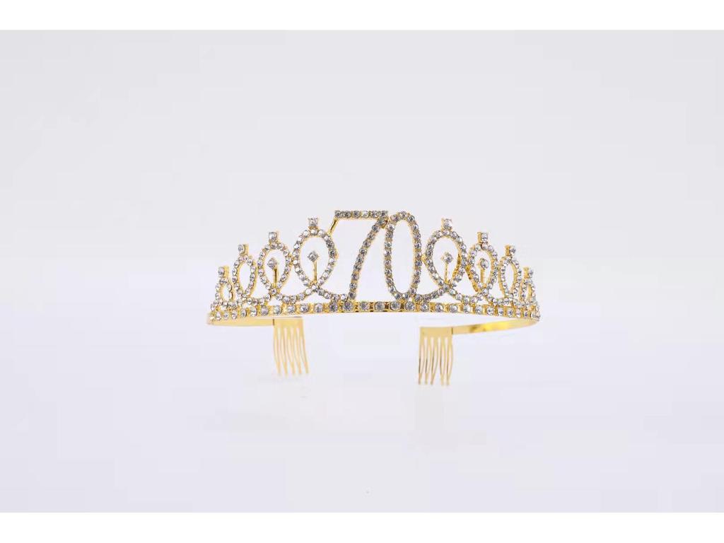 Rhinestone Birthday Queen Crown & Princess Sash Headpiece