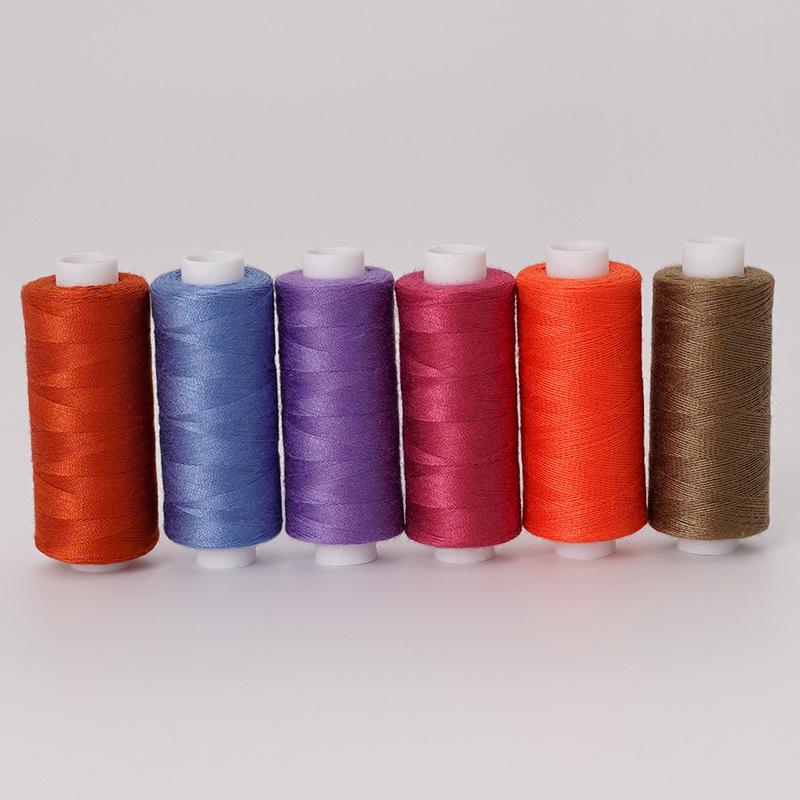 Colorfast Handmade 400-Yd Hand Sewing Thread: 6 Spools of 402 Colored Polyester Threads