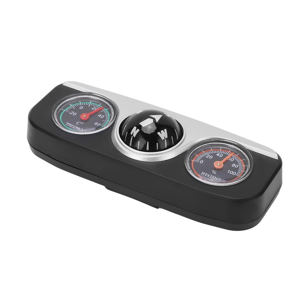 3 In 1 Car Compass Navigation Ball Thermometer Hygrometer Car Multifunctional Travel Tool for