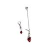 Retro Women Stud Earrings Beating Heart Pendant Asymmetrical Cuff Earrings Korean Style Jewelry
