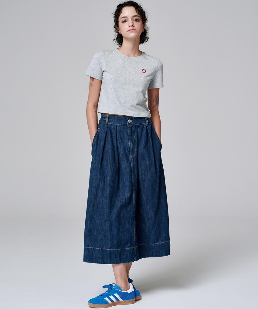 MALOUPE 5210 Crop Signature T-Shirt (Gray)