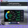 New XS LCD Gauge OBD+GPS Head Up Display Turbo Boost Oil Pressure Oil Temperature G Value Gyroscope Meter LCD Display