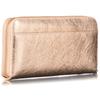[VOICE] Align Graffiti Italian Cowhide Leather Women's Vertical Card Slot Round Zipper Long Wallet Gift Boxed Gold