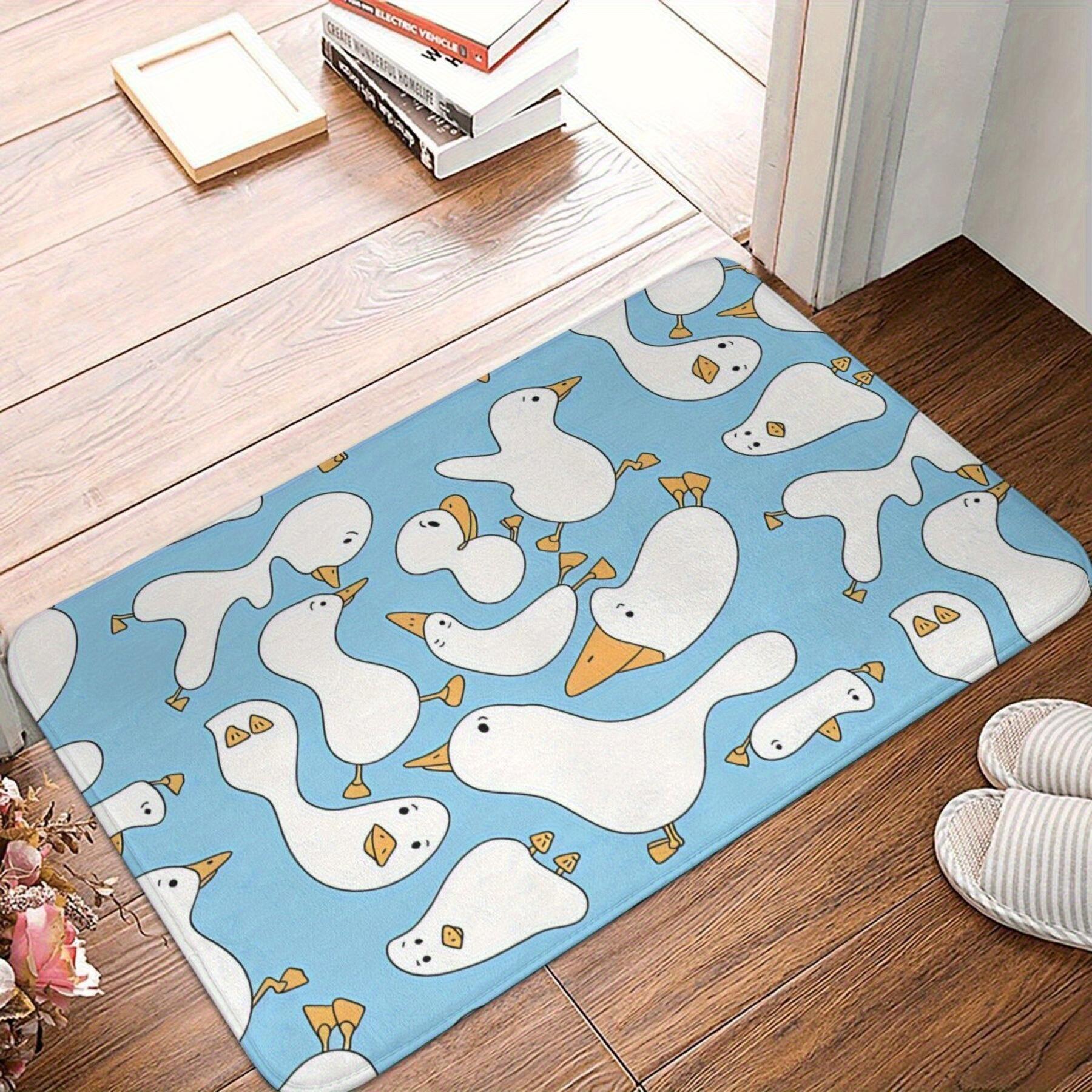 

1pc Goose Pattern Bathroom Mat- Machine Washable, Lightweight, Polyester, Rectangular, Machine-Made with Christmas Decor for Hom 40x60cm