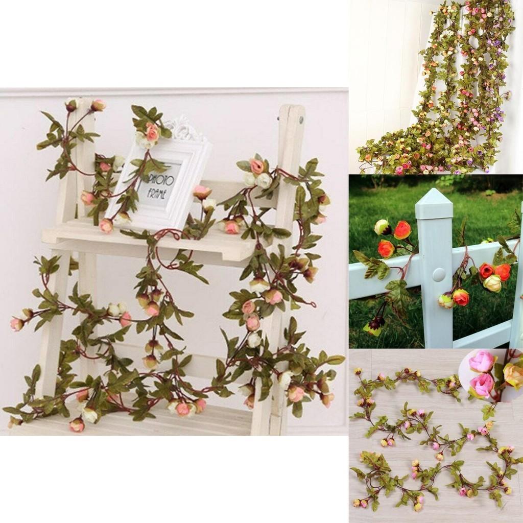 Beautiful 42 Flowers Artificial Silk Rose Fake Flower Garland For Diy Party Decoration