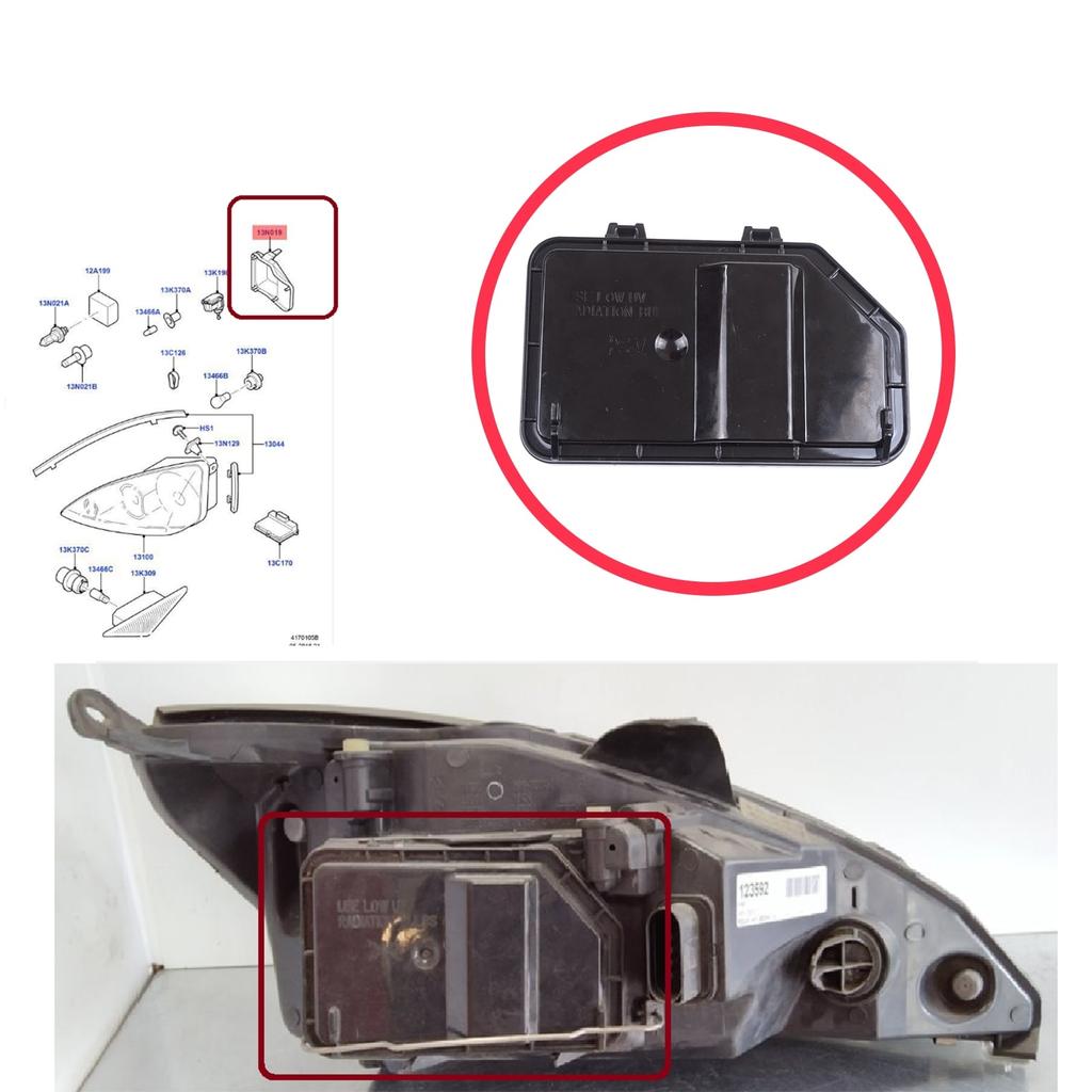 ESP1160-1 Strålkastare Bakre Glödlampa Kåpa Lock Vänster Sida för Ford Focus MK1 MK1.5 DAW DBW DFW DNW 2001-2005 Facelift 1334939