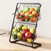 Double Layer Iron Storage Shelf Rack for Kitchen Seasoning Organizer Fruits Holder Assembly Bathroom Cosmetic Storage Basket