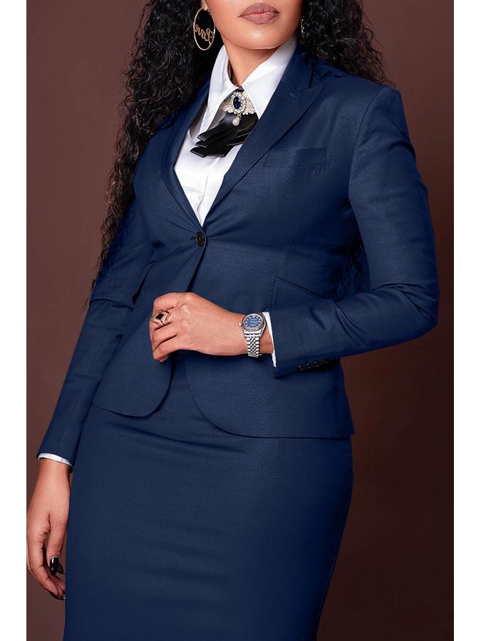 Blazer de Manga Larga con Falda con Abertura para Mujer, Estilo Europeo y Americano Transfronterizo, Otoño Invierno