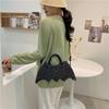 Black punk style shoulder bag for girls crossbody bag for women's and girls' bags bat bag designer  leather bag