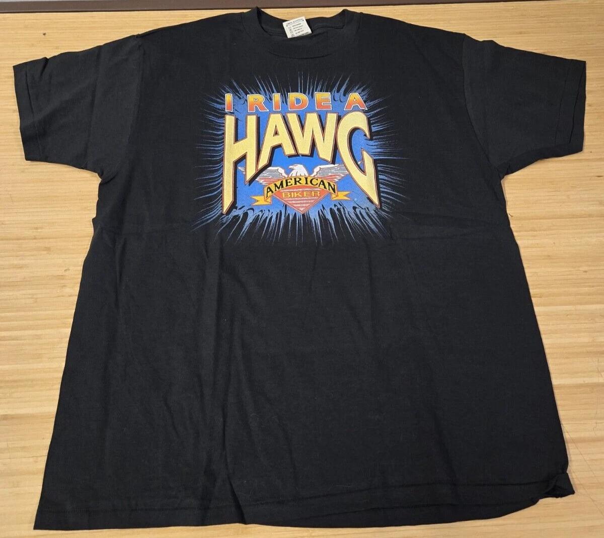 Vintage CMJ I Ride A Hawg Sturgis American Biker T-shirt XL 3XL