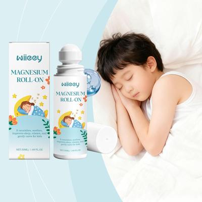 Wiieey Roll-on Essence de Soin Corporel au Magnésium pour Enfants 50ml: Apaise les émotions, hydrate en douceur et favorise un sommeil sain chez les enfants.