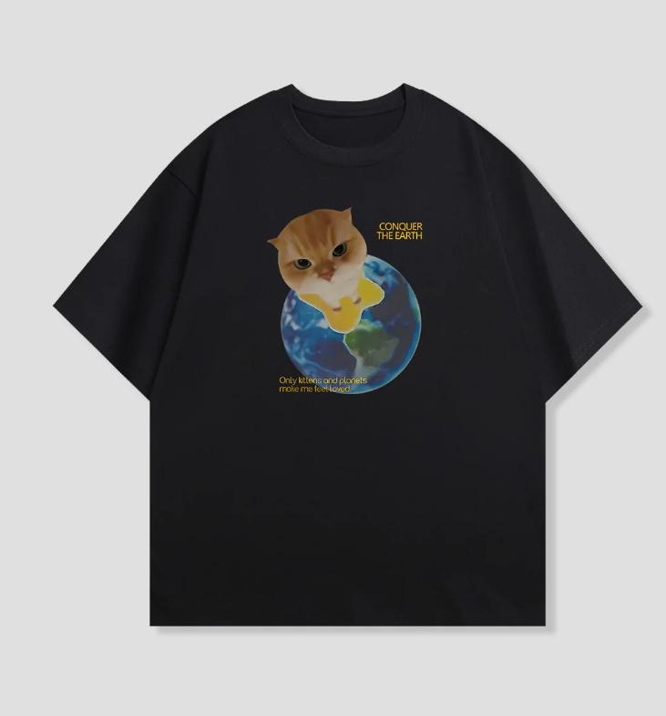 

Korean Style Funny Gym Hamster Weightlifting Graphic Top Unisex Cute Workout Meme Casual Streetwear Versatile Shortsleeved S