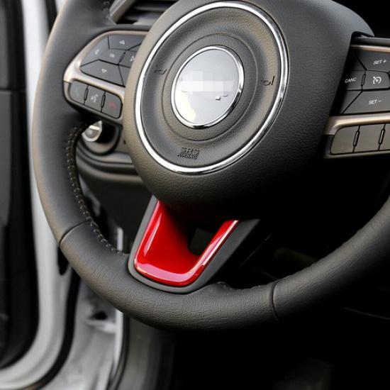 Steering Wheel Strip Panel Cover Trim 1PCS For Jeep Compass 2017- Bright Red