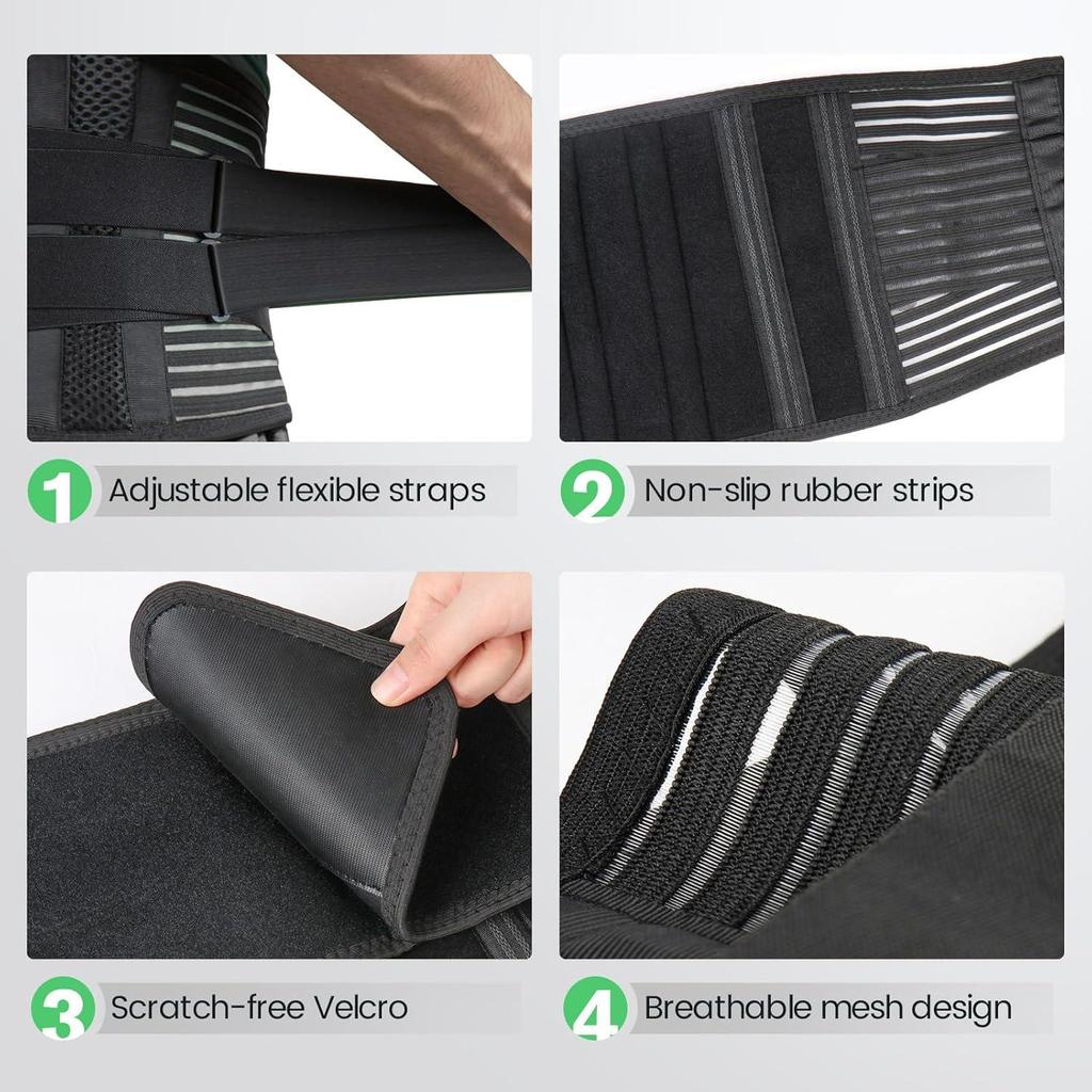 Breathable Lumbar Support Belt for Men and Women - Universal Fit, Pressurized Sports Protection