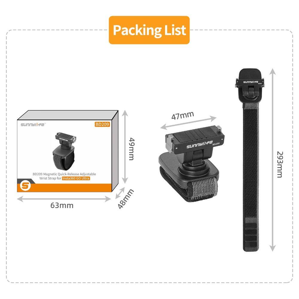 Elastic Magnetic Wrist Strap Hand Strap Bracket for Insta360 GO Ultra Action Camera Accessories