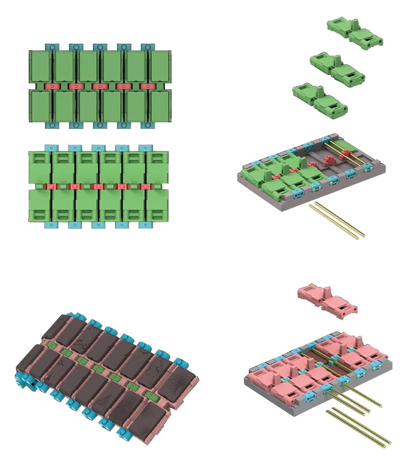 

Ryefield Models 1/35 3D-печатный рабочий набор траков для пластиковой модели Leopard 2A5/A6/A7 RFM2022