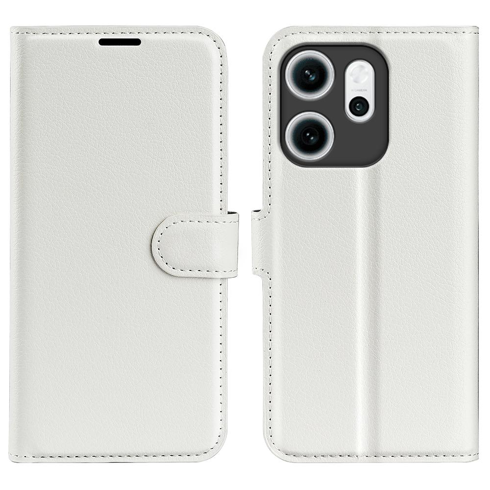 For Oppo Reno14 F 5G Case Litchi Texture Shockproof Leather Wallet Phone Cover