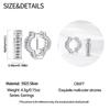 Snowflake Zircon Earrings Star Petal 925 Sterling Silver Women Zircon Ear Studs Sparkling Pave Hoop Earring Jewelry Gift