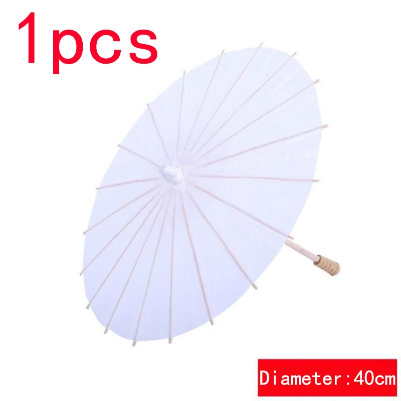 

40СМ 1/3/5/10 шт. Белый бумажный зонтик от солнца для свадебного торжества, DIY бамбуковые зонтики для невесты, летний пляжный реквизит для фото Bamboo