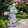 Solar Garden Statue Light Waterproof Creative Owl Figurine with LED Lamp Owl Solar Powered LED Light for Garden Patio and Lawn