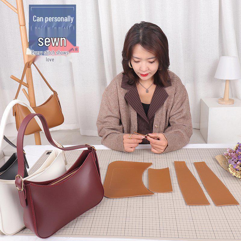 Trendy DIY Solid Color Single Shoulder Retro PU Women's Bag