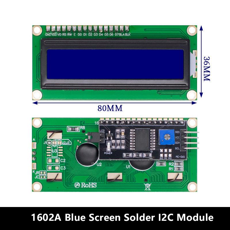 LCD Liquid Crystal Display Module 1611A 1111A Blue / Yellow-Green Backlight Custom Character Sleep Mode for Arduino