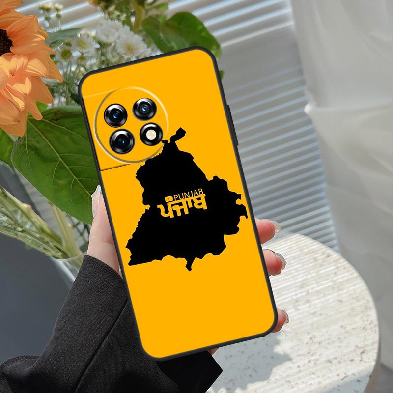 Punjab Map Outline Case For OnePlus 15 15R 13 13T 13R 12 12R 11 10 10R 10T 8T Nord 5 CE 4 2 3 Lite N20 N30 Cover