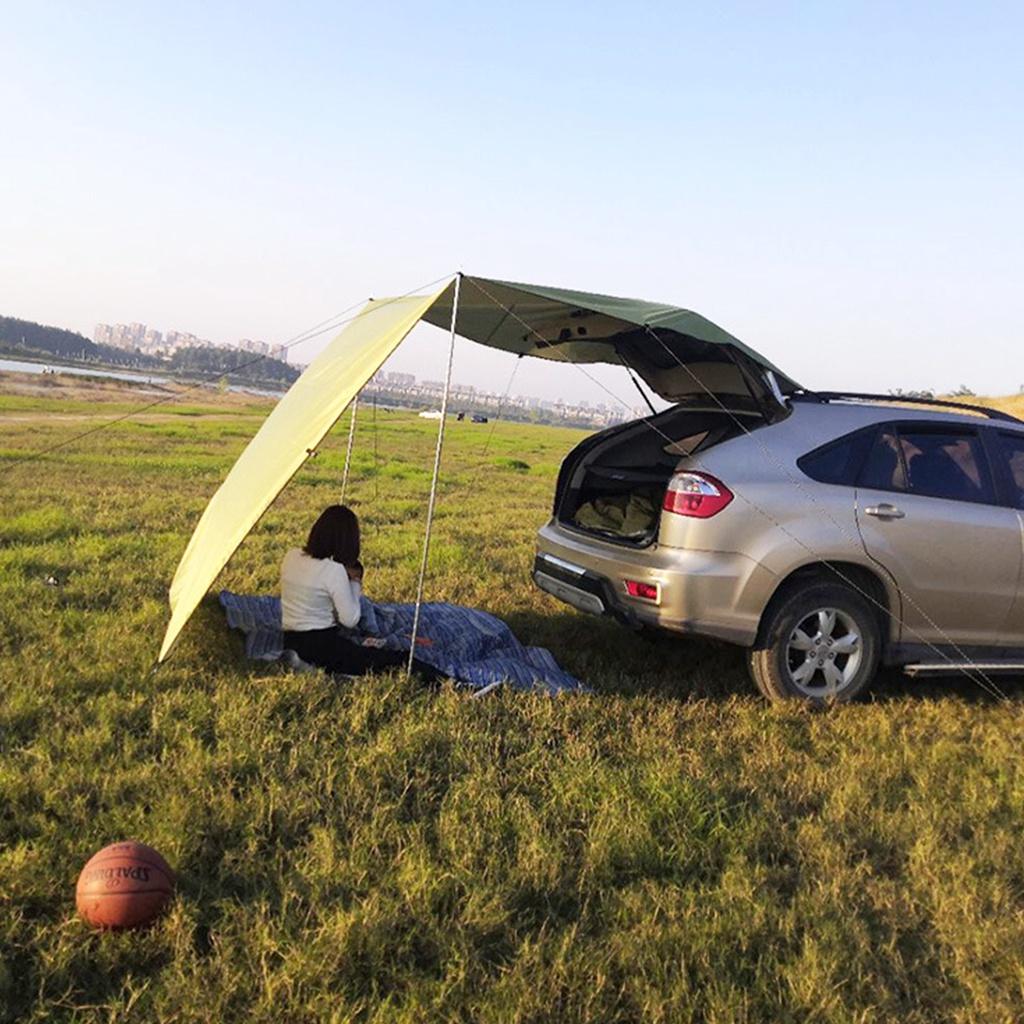 Tente UV Taşınabilir Kamp Çadırı Otomobil Çatı Üstü Yağmur Tentesi Araba Barınağı Gölge Kamp Yan Araba Çatı Üstü Çadır Su Geçirmez