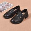 Platform women's autumn new thick heel soft leather soft sole small leather shoes comfortable and versatile single shoes