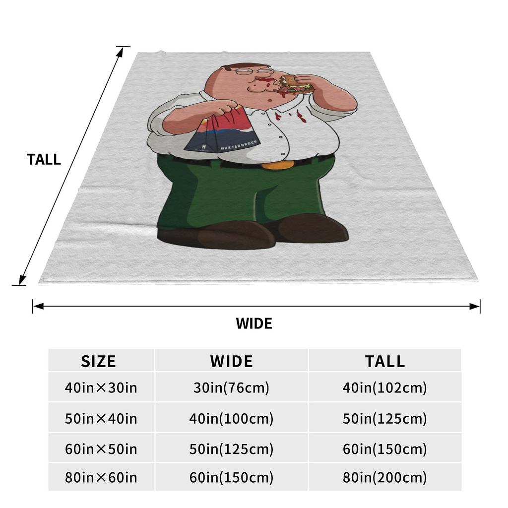 Families Guys Peter Griffin Blankets Funny Tv Flannel Awesome Breathable Throw Blanket for Bedspread Decoration Couch
