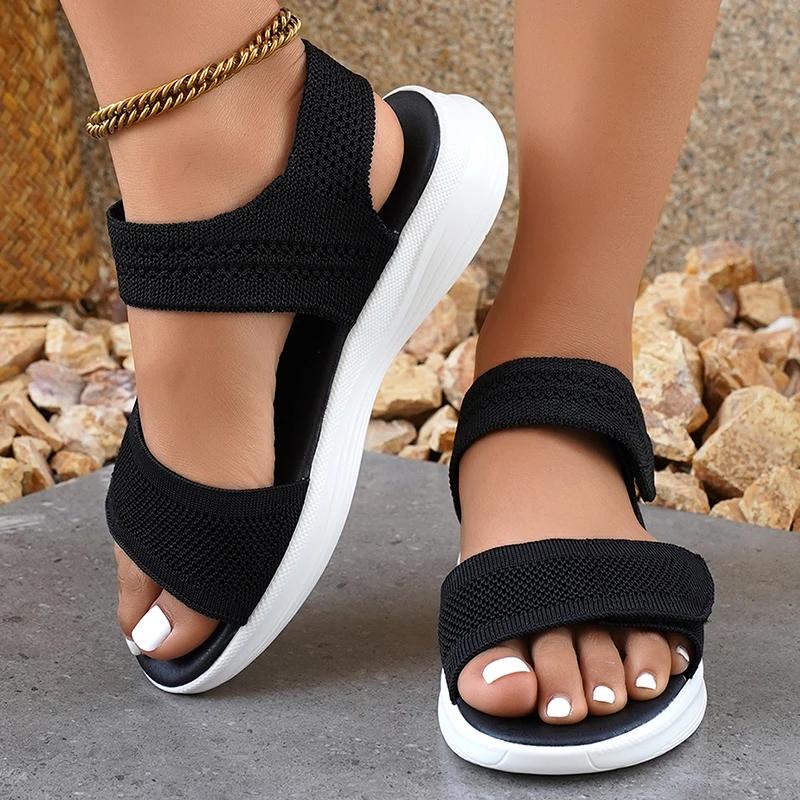 Women's Summer Casual Platform Sandals Comfortable Non Slip Beach Shoes Woman Soft Sole Lightweight Walking Sandalias Mujer 2026