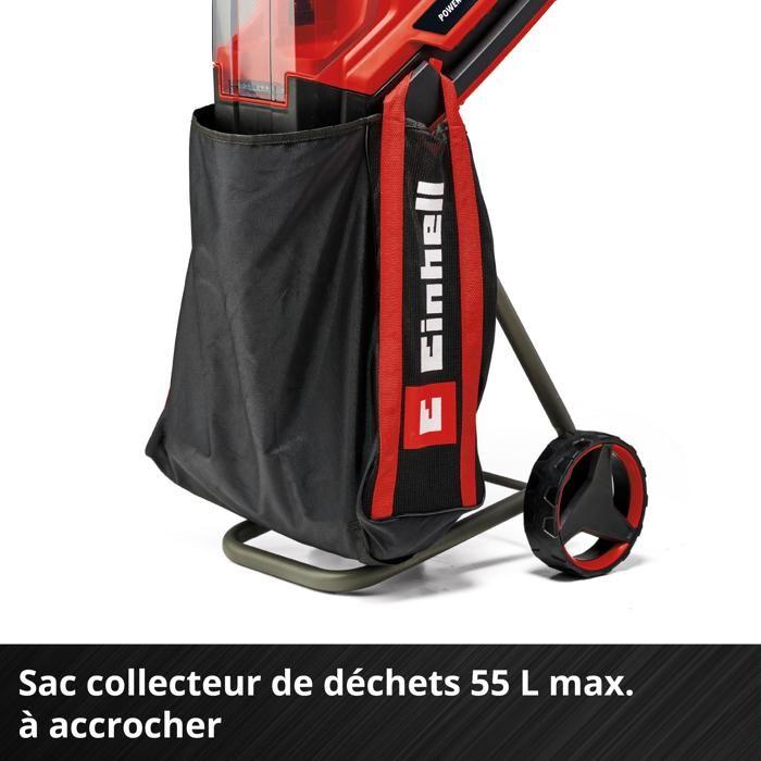 Einhell Broyeur de végétaux sans fil REDAXXO 36/25 Solo PXC (36V, sac collecteur 55L) Livré sans Batterie ni Chargeur