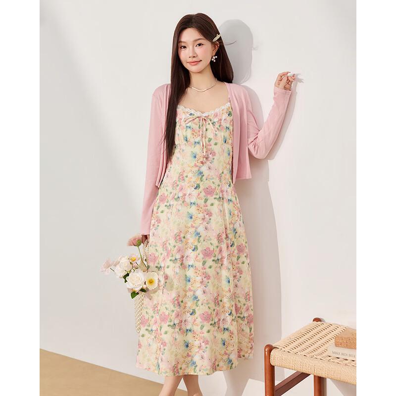 IEF Plus Size Floral Camisole Dress & Cardigan Set