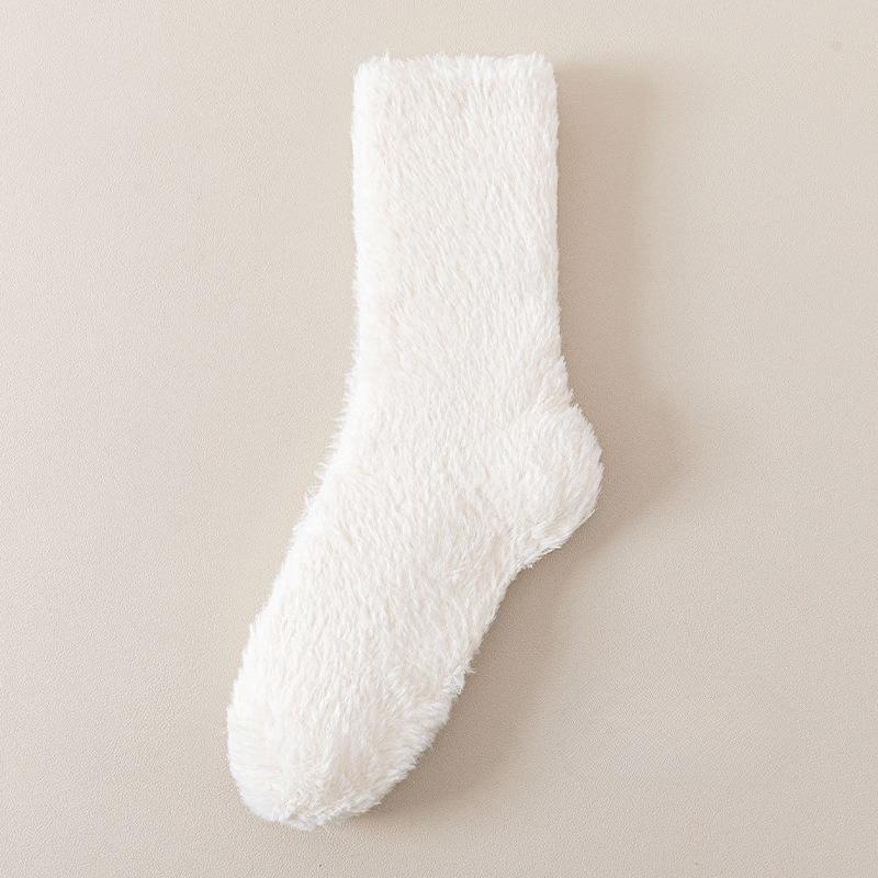 Autumn and Winter Coral Fleece Socks - Children's Thick and Warm Non-Fluffy Mid-Calf Socks with Fleece - Home Sleep Socks
