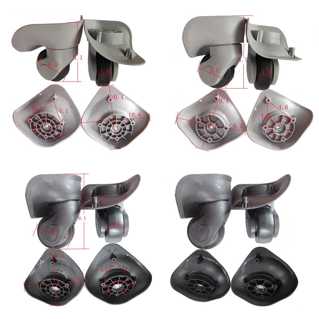 1 pár DIY kufr Výměna zavazadel Kolečka Otočná Opravy Příslušenství Mute Roller Wheels pro cestovní tašku