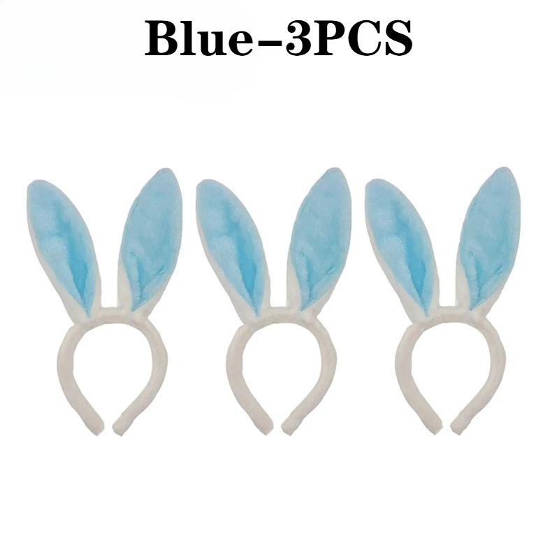 1-10PCS Plush Easter Bunny Ears Headband for Women Rabbit Ears Hairband Cosplay Costume Accessories for Girls and Easter Parties