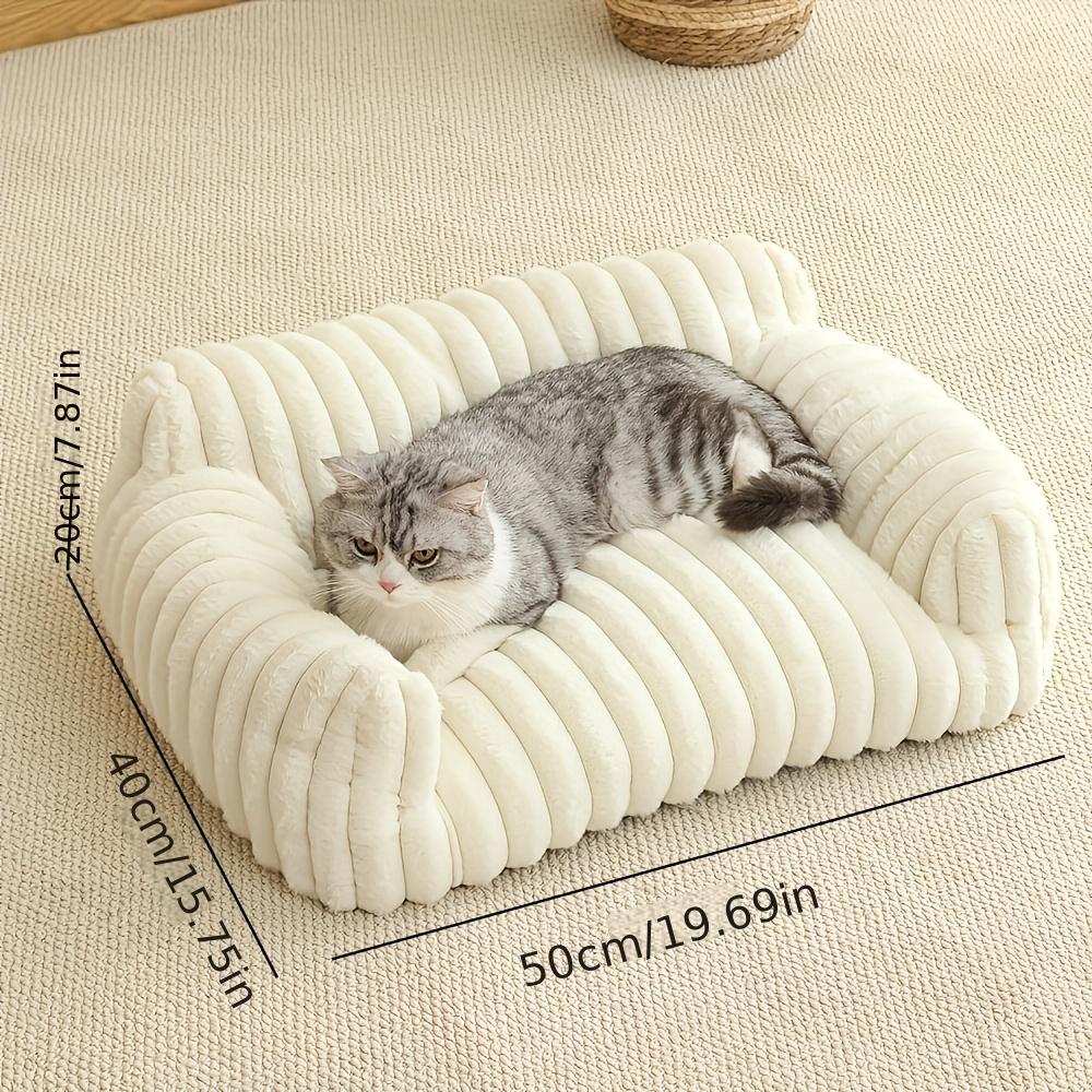 Bequemes Katzensofa Niedliches Weiches Katzenbett Katzenhaus Atmungsaktives Katzenbett Schlafkörbchen Geeignet für Große, Mittelgroße und Kleine Katzen, Gemütliches Haustiernest