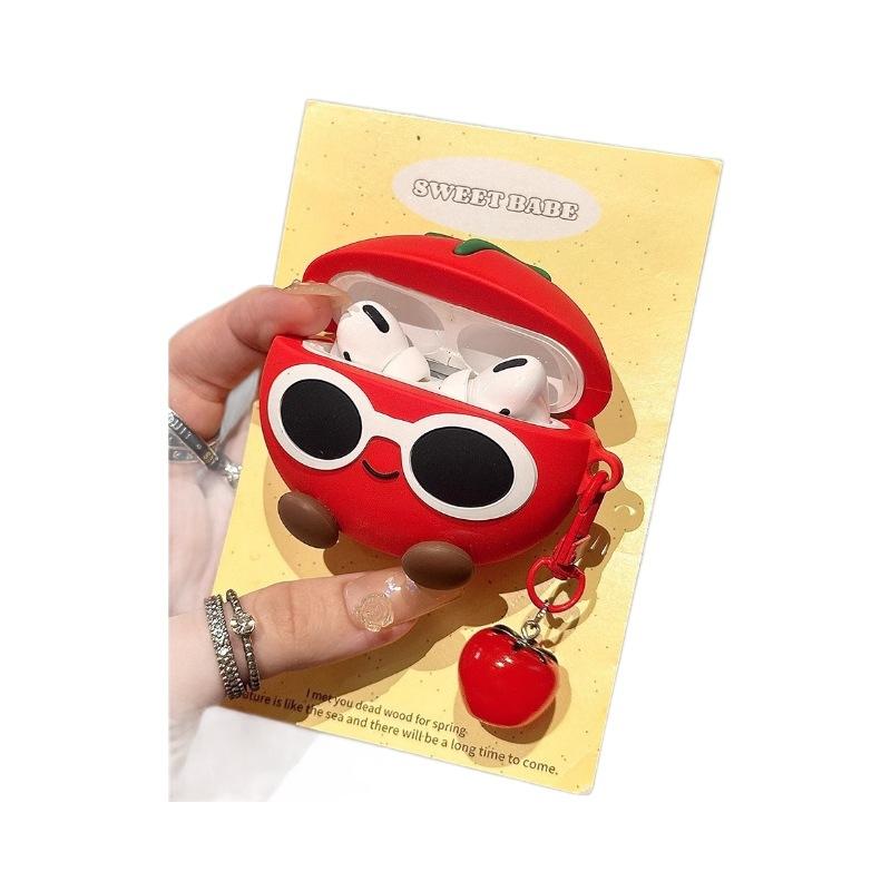 Sunglasses tomato suitable for airpodspro1 silicone protective cover new 1st generation earphone cover 1/1st generation soft 1 cute