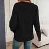 Women's Casual, Stylish, Loose-fitting Round Neck Knitted Solid Color Pullover Sweater