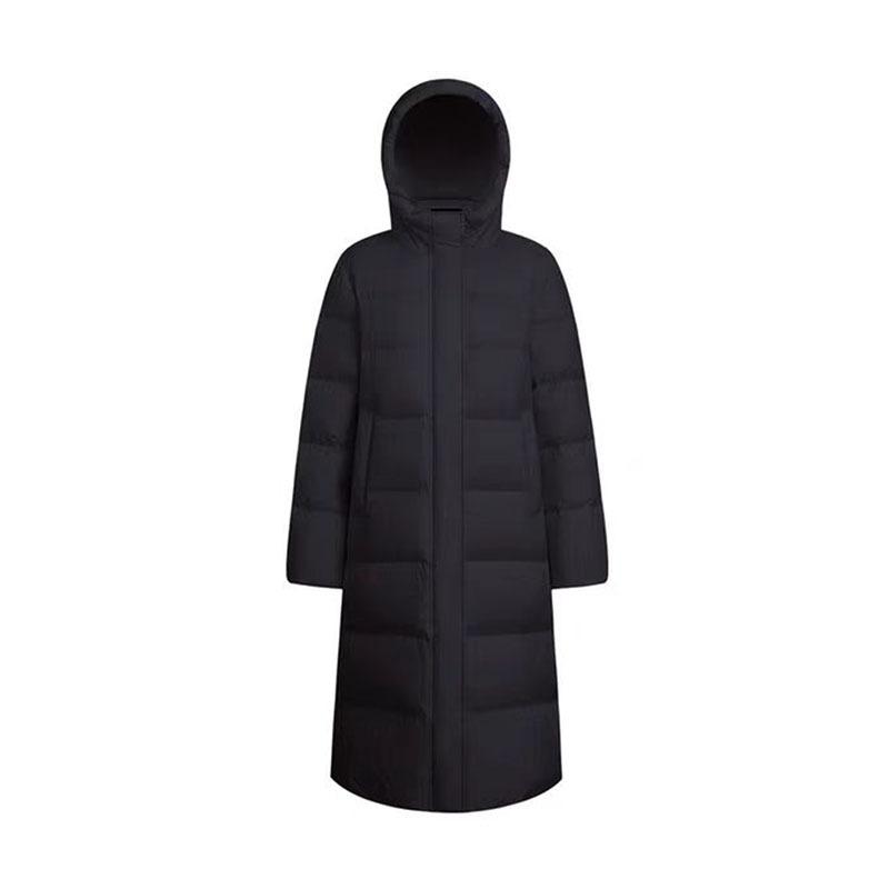 Women's medium and long down jackets are simple and thickened, and long over-the-knee white duck down jackets.