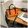Crossbody bag women's small bag new personalized solid color portable simple shoulder bag trendy casual small square bag