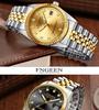 Tycoon Gold Waterproof Couple Watch: Stylish Gold Watches for Men and Women