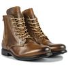 PU Leder Herrenstiefel Handgefertigt Retro Herrenstiefel Schuhe für Herren Motorradstiefel Kampfstiefel Stiefeletten Gebürstete Braune Stiefel