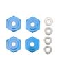 4pcs RC Hex Coupler Professional Aluminum Alloy RC Wheel Hex Adapter for 110 RC Cars Dark Blue