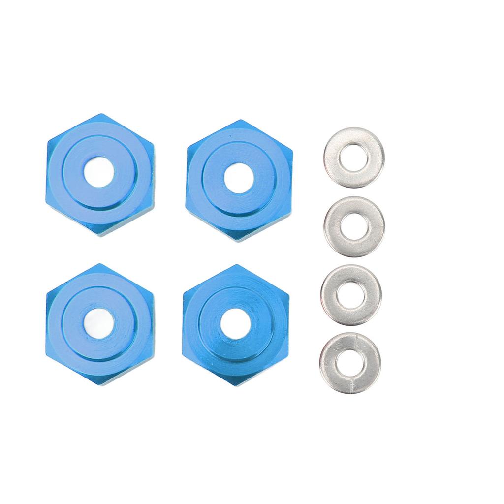 4pcs RC Hex Coupler Professional Aluminum Alloy RC Wheel Hex Adapter for 110 RC Cars Dark Blue
