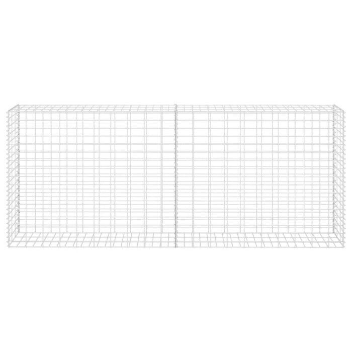 VidaXL Gabion Basket Galvanized Steel Silvery 85x30x200 Cm Garden Fence 142359